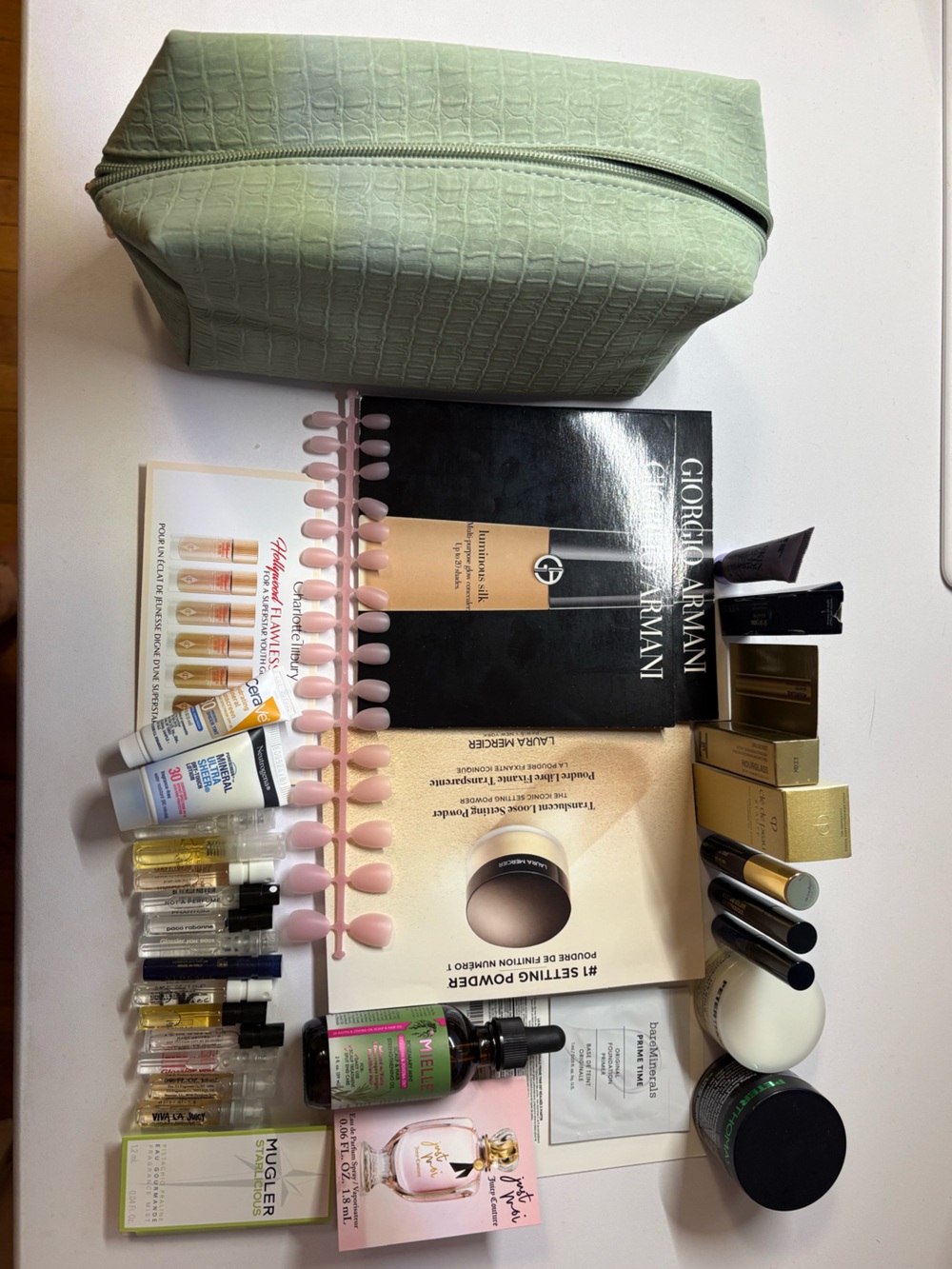 Ulta Makeup & Sample Kit with Mint Green Pouch